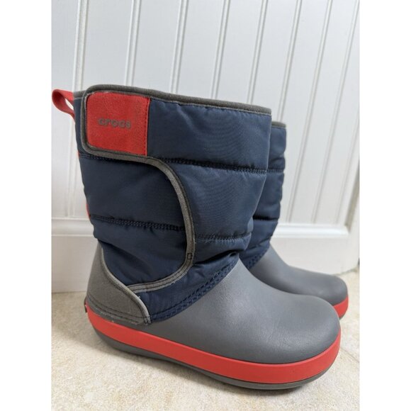 Crocs Unisex-Child LodgePoint Snow Boot Size J2 - Picture 2 of 10